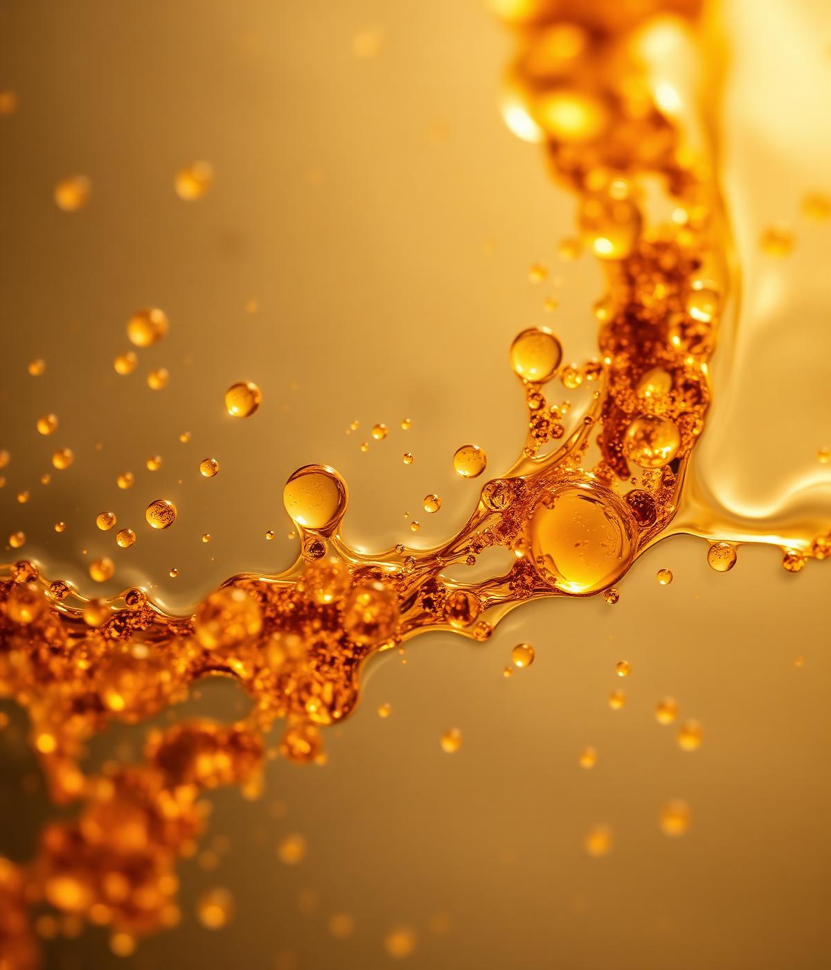 Macro of botanical oils blending in water